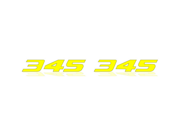 Badges for fenders with logo 345 - (type MONO)