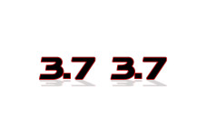 Badges for fenders with logo Infiniti 3.7 - (type MIXT)