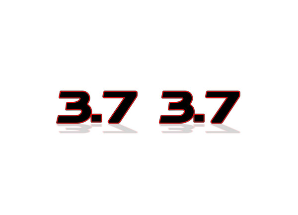 Badges for fenders with logo Infiniti 3.7 - (type MIXT)