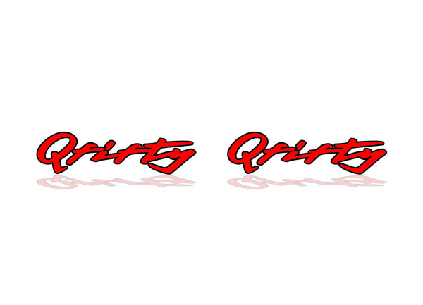 Badges for fenders with logo Q50 (QFifty) - (type MIXT)