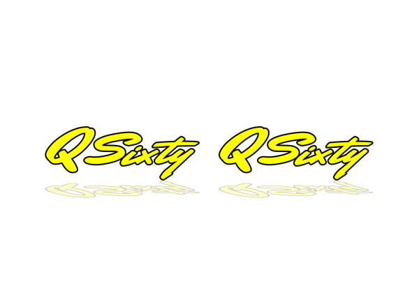 Badges for fenders with logo Q60 (QSixty) - (type MIXT)