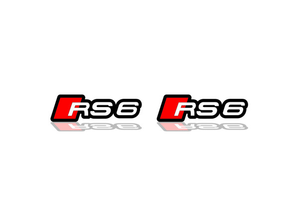 Badges for fenders with logo Audi RS6 (type 2)