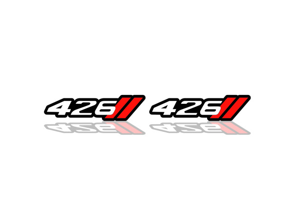 Badges for fenders with logo 426 + logo Dodge