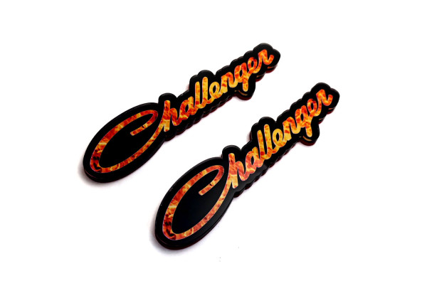 Badges for fenders with logo Challenger - (type Fire) Badges for fenders with logo Challenger - (type Fire)