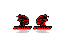Badges for fenders with logo Hellcat + text Hellcat