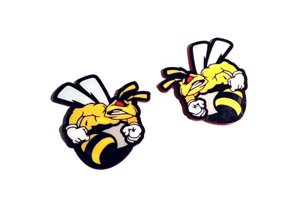 Badges for fenders with logo Strong Bee (type 2) Badges for fenders with logo Strong Bee (type 2)