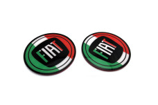 Badges for fenders with logo Fiat Tricolor