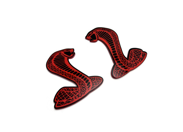 Badges for fenders with logo Mustang Snake