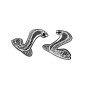 Badges for fenders with logo Mustang Snake