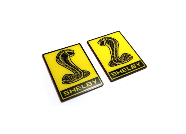 Badges for fenders with logo Mustang Snake Shelby (type 2)