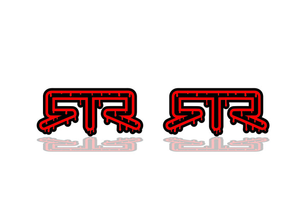 Badges for fenders with logo RTR blood (type 2)