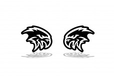 Badges for fenders with logo Hellhawk (type 1)