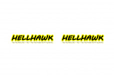Badges for fenders with logo Hellhawk (type 2)