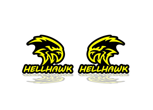 Badges for fenders with logo Hellhawk (type 3)