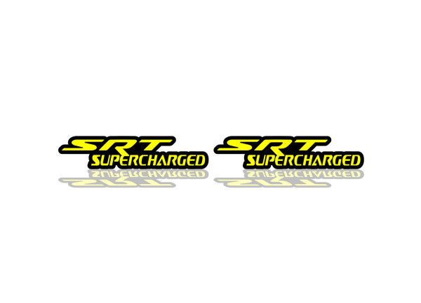 Badges for fenders with logo SRT Supercharged