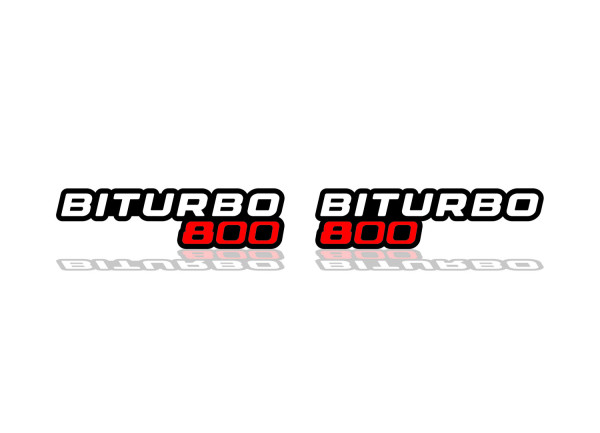 Badges for fenders with logo BiTurbo 800