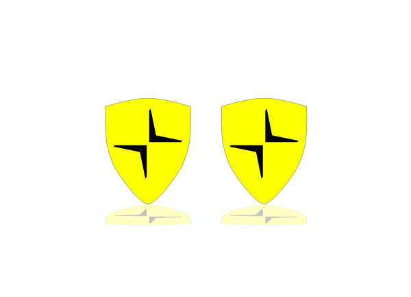 Badges for fenders with logo Polestar (type 2)