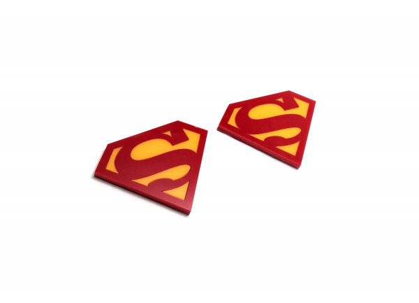 Badges for fenders with logo Superman