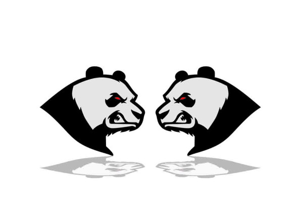 Badges for fenders with logo Angry Panda