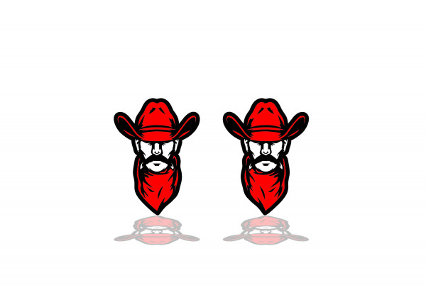 Badges for fenders with logo Cowboy