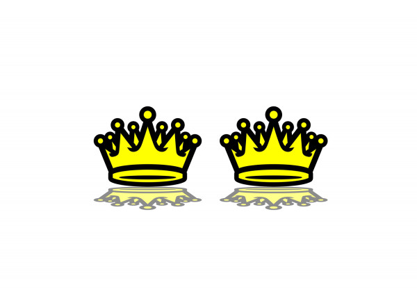 Badges for fenders with logo Crown