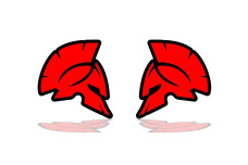 Badges for fenders with logo Helmet (type 1)