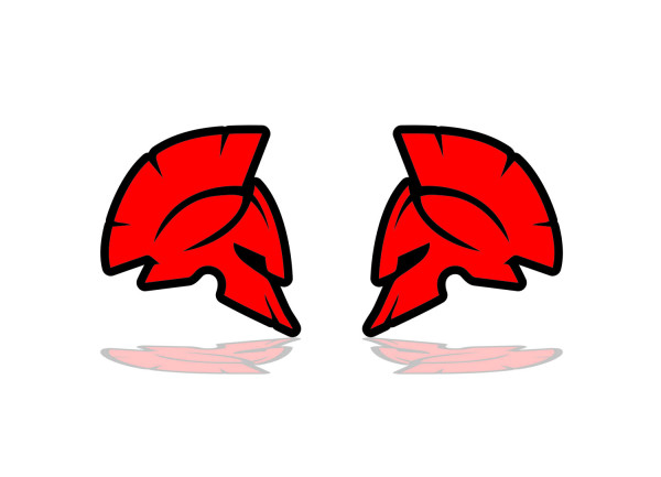 Badges for fenders with logo Helmet (type 1)