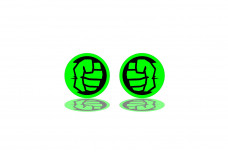 Badges for fenders with logo Hulk