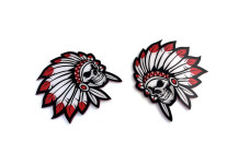 Badges for fenders with logo Indian Skull Chief
