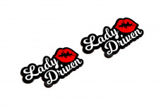 Badges for fenders with logo Lady Driven