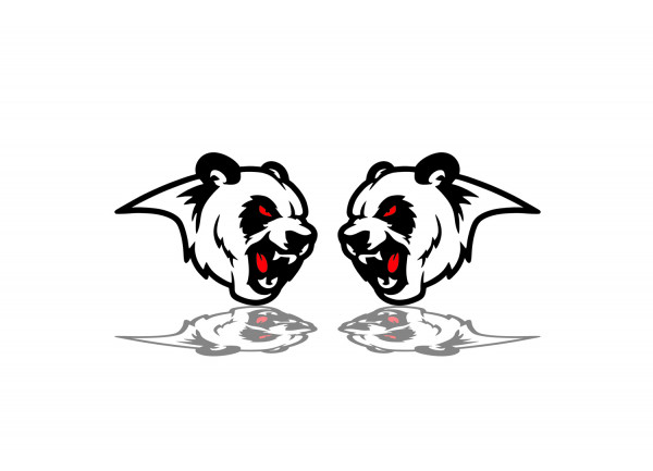 Badges for fenders with logo Panda