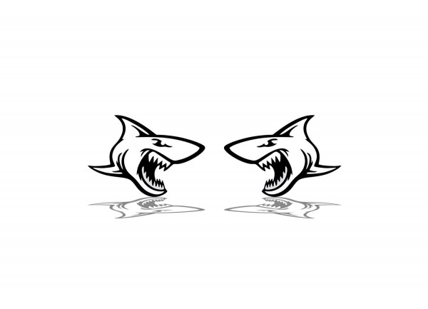 Badges for fenders with logo Shark
