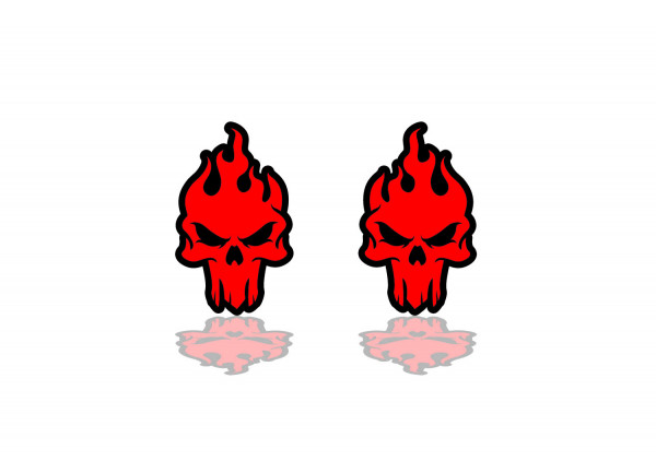Badges for fenders with logo Skull (type 1)