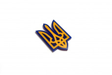 Car emblem (badge) for tailgate with coat of arms Ukraine (type 2)