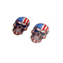 Badges for fenders with logo USA Flag Skull