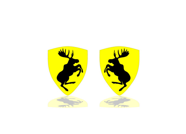 Badges for fenders with logo Volvo Elk (type 1)