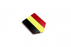 Car emblem (shield) with flag of Belgium
