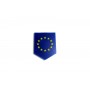 Car emblem (shield) with flag of European Union