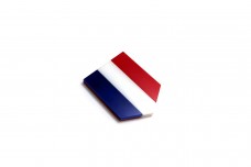 Car emblem (shield) with flag of France