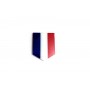 Car emblem (shield) with flag of France