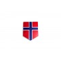 Car emblem (shield) with flag of Norway Car emblem (shield) with flag of Norway
