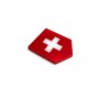 Car emblem (shield) with flag of Switzerland