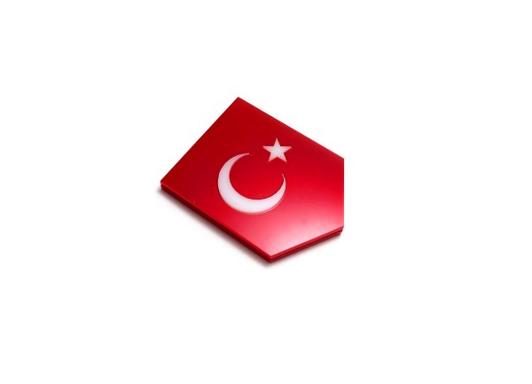 Car emblem (shield) with flag of Turkey Car emblem (shield) with flag of Turkey