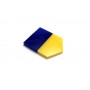 Car emblem (shield) with flag of Ukraine