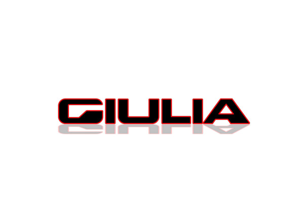 Rear Badge with logo Alfa Romeo Giulia - (MIXT design)