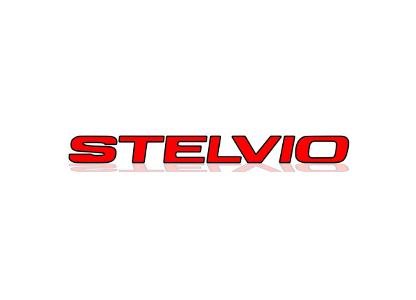 Rear Badge with logo Alfa Romeo Stelvio - (MIXT design)