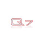 Rear Badge with logo Audi Q7 (type 1) - (MIXT design)