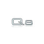 Rear Badge with logo Audi Q8 (type 1) - (MIXT design)