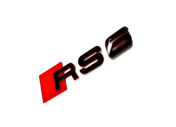 Rear Badge with logo Audi RS6 (type 1) - (MIXT design)