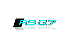 Rear Badge with logo Audi RSQ7 (type 1) - (MIXT design)